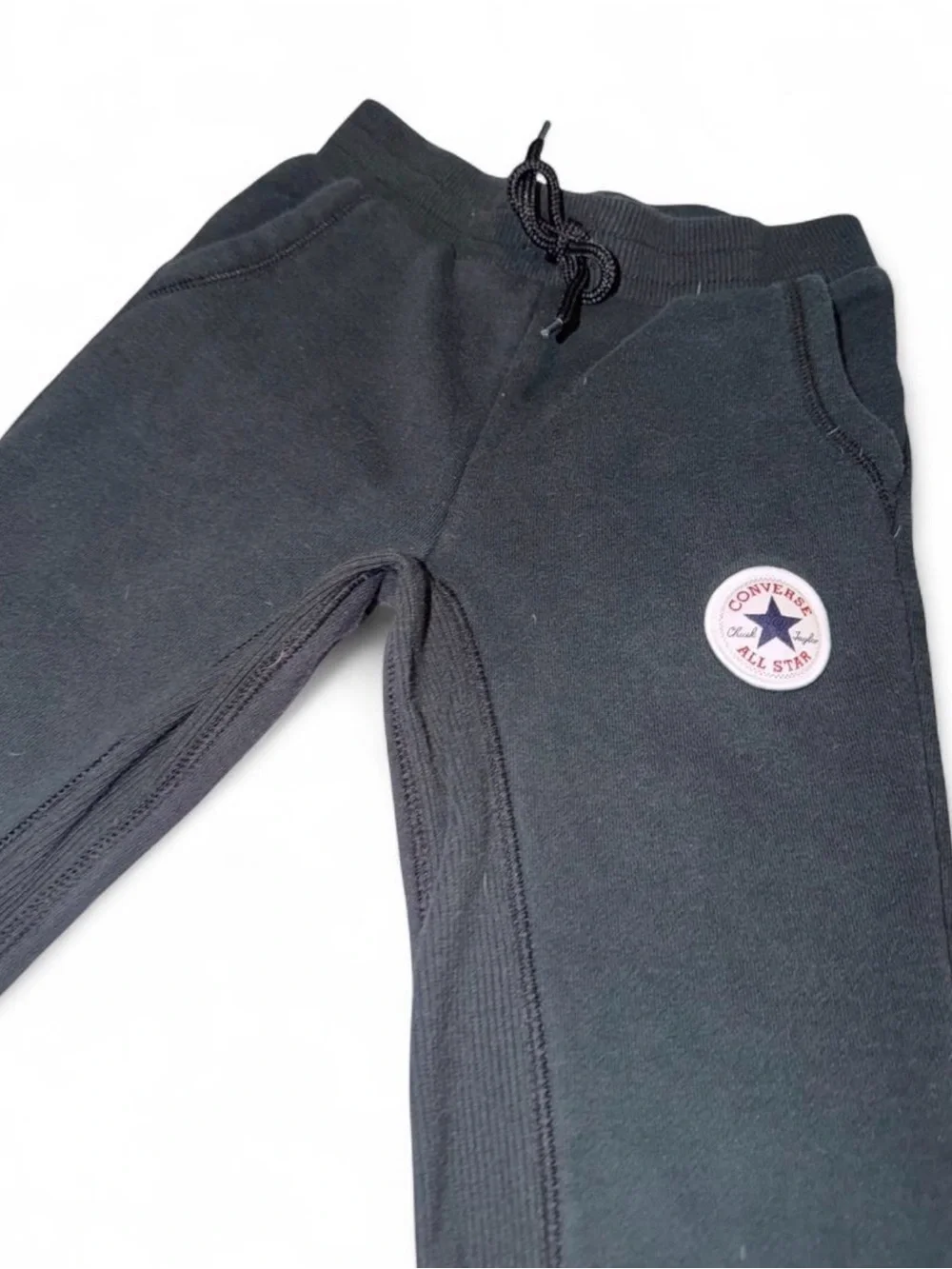 Converse Black Kids Jogger Pants with Patch Logo